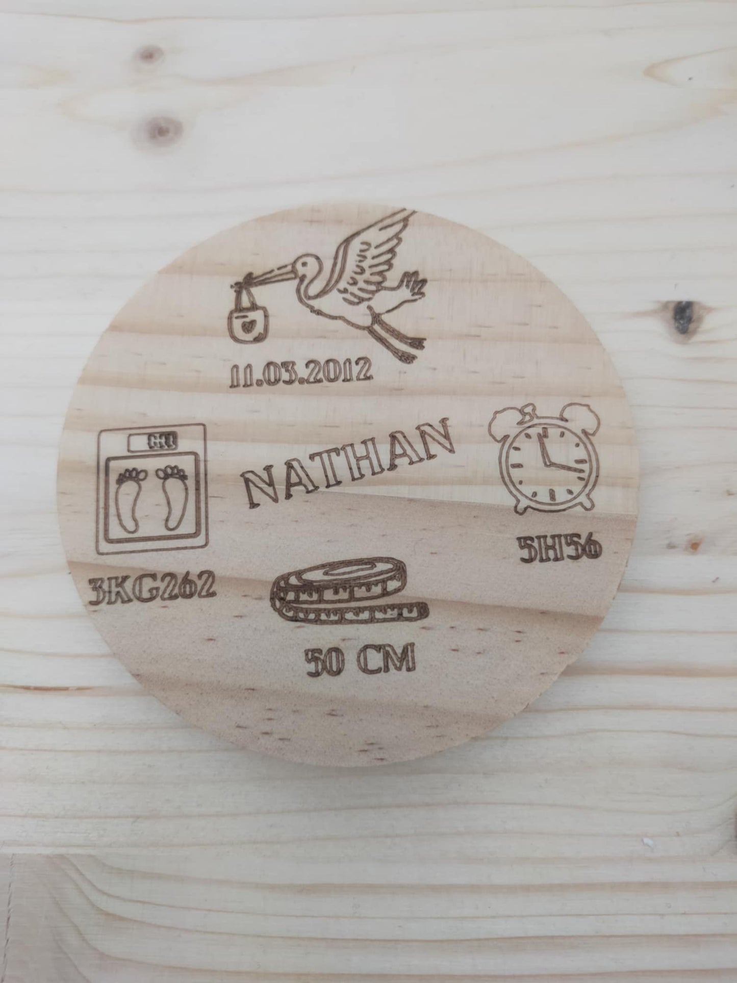 Disque en bois personnalisable