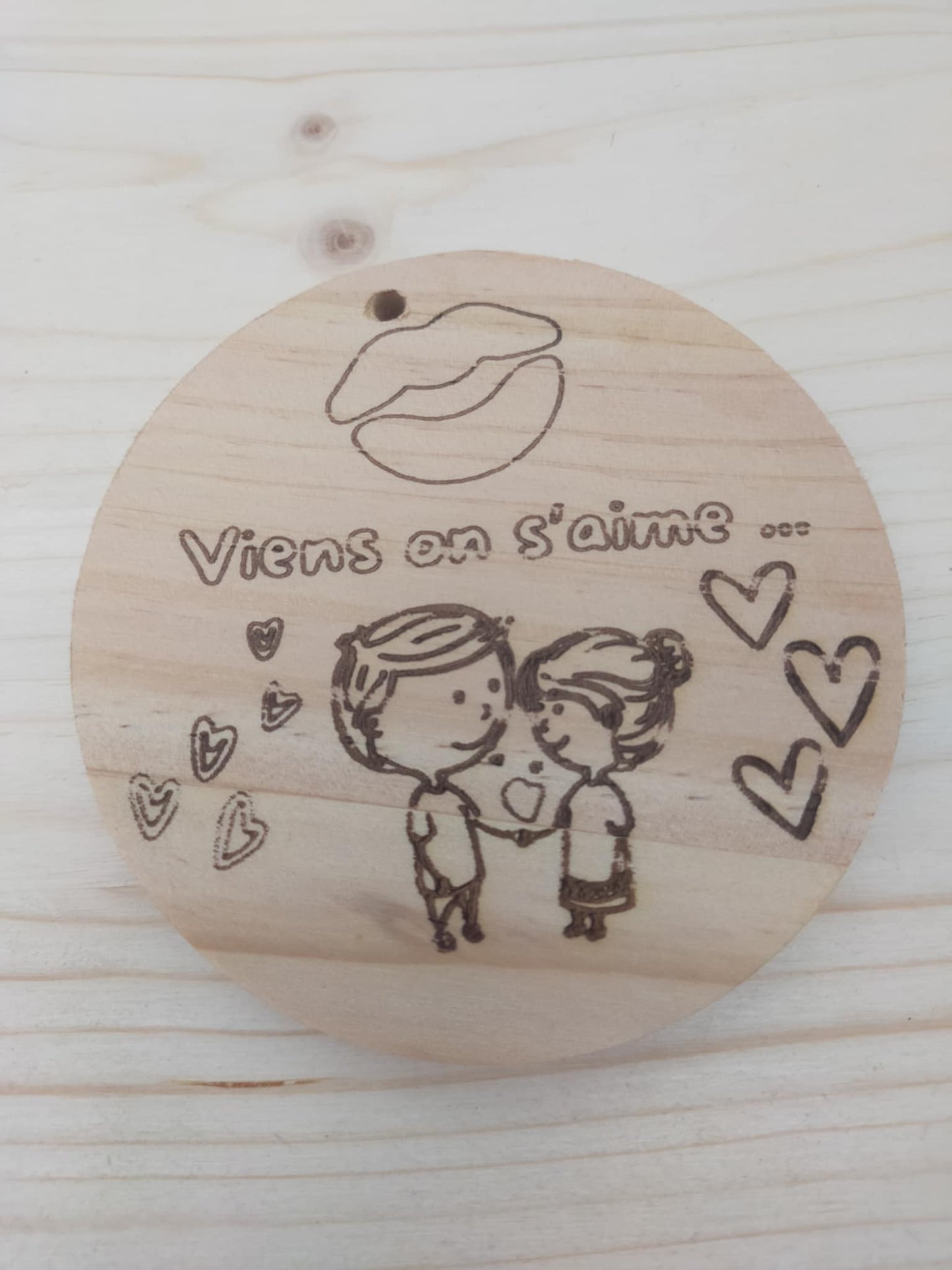 Disque en bois personnalisable