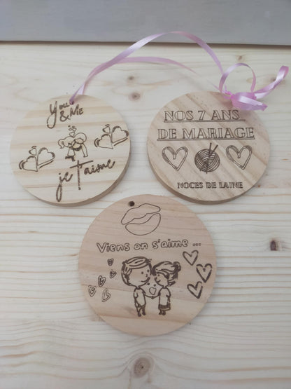 Disque en bois personnalisable