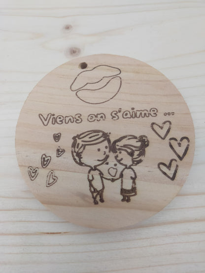 Disque en bois personnalisable