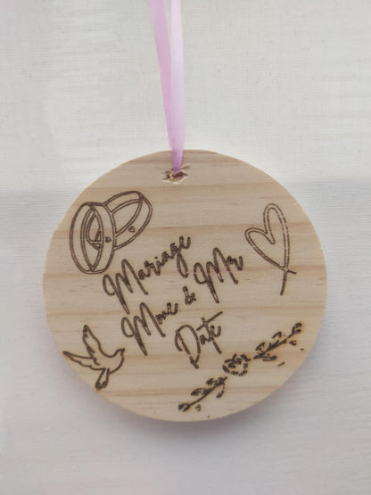 Disque en bois personnalisable